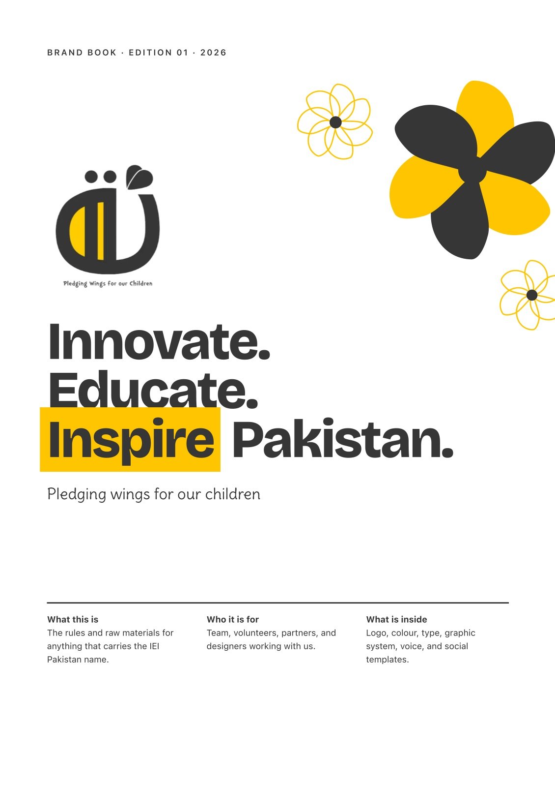 Cover of the IEI Pakistan brand book