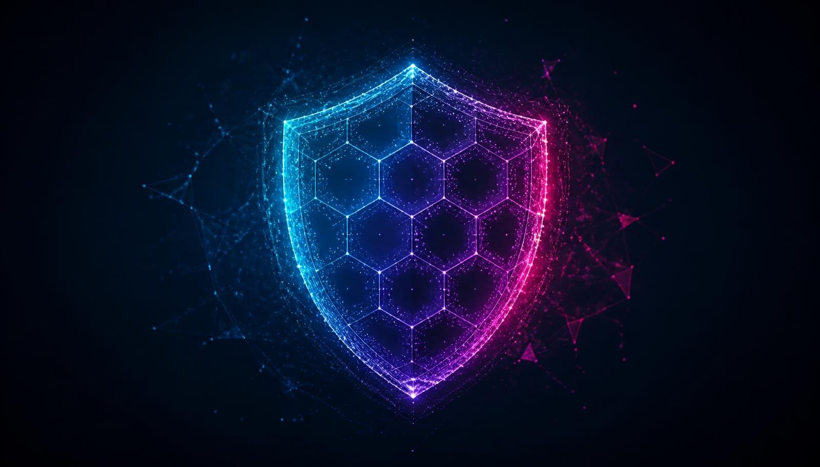 A shield formed from encrypted data particles